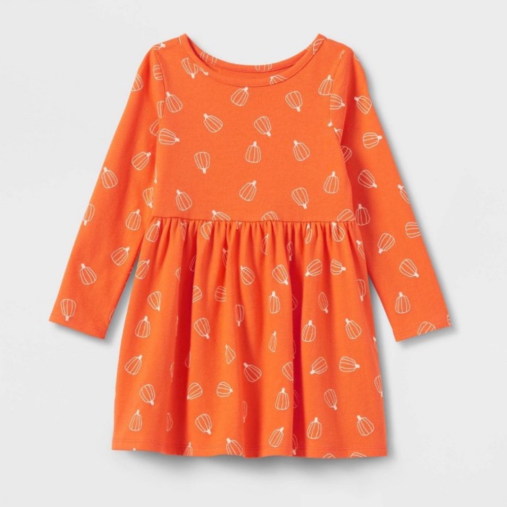 BNWT cat and Jack brand pumpkin dress